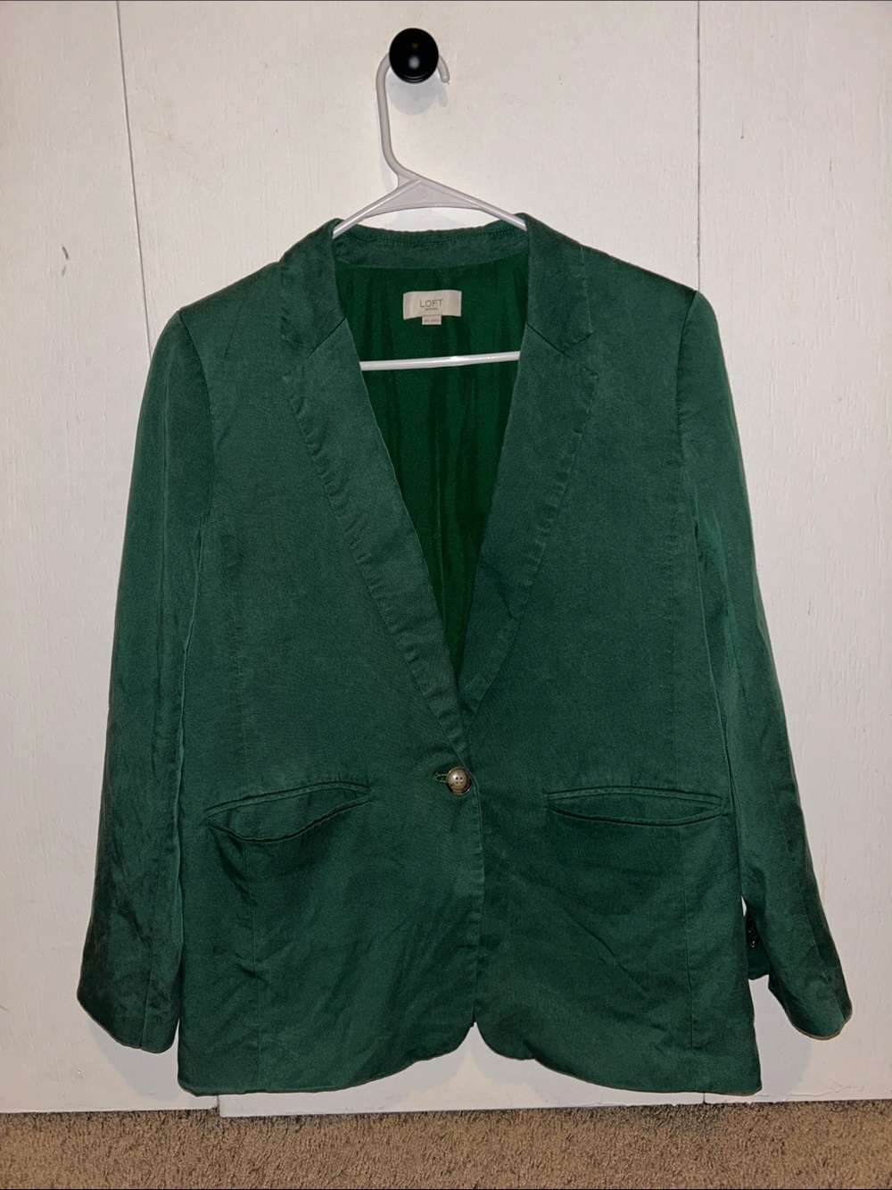 LOFT Emerald Green Single-Button Blazer